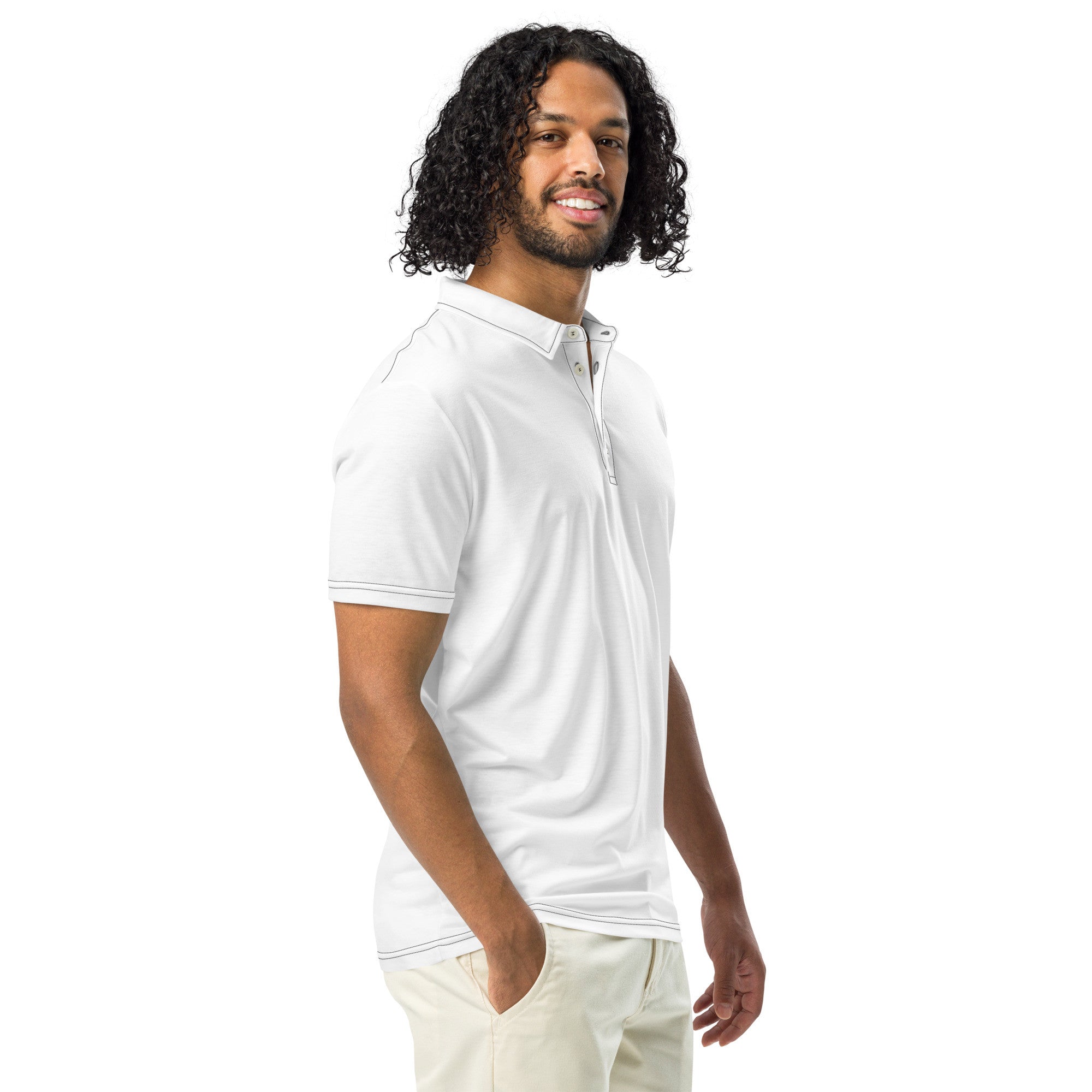 Pure White Slim Fit Polo